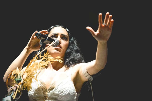 November 26, 2025, Napoli, Italy: The Italian singer writer Carola Moccia better known as La Nina performs live at the PalaPartenope during her Furesta Europa Tour 2025. Napoli Italy - ZUMAs197 20251126_aaa_s197_175 Copyright: xPaolaxVisonex