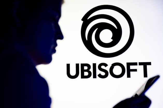 Brand logos in Poland - 26 Nov 2025 In this photo illustration, a Ubisoft logo is seen displayed on TV. Poland Copyright: xMateuszxSlodkowskix xSOPAxImagesx 20251126SOPAMASL048