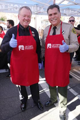 26 November 2025 - Los Angeles, California - Chief of the Los Angeles Police Department Jim McDonnell, Sheriff Robert G. Luna. 2025 Thanks & Giving On Skid Row held at Los Angeles Mission. Photo Copyright: xAdMediax