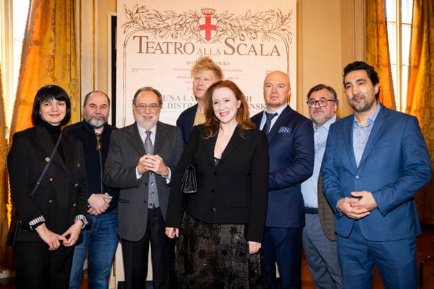 Premiere At La Scala -Lady Macbeth Of The Mtsensk District- Press Conference La Scala Theatre - Milan, Italy Olga Shaishmelashvili;Zinovy Margolin;Riccardo Chailly;Vasily Barkhatov;Sara Jakubiak;Alexander Roslavets;Yevgeny Akimov;Najmiddin Mavlyanov Premiere At La Scala -Lady Macbeth Of The Mtsensk District- Press Conference La Scala Theatre - Milan, Italy 26th November 2025  Copyright: xALFONSOxCATALANO SGPITALIAx
