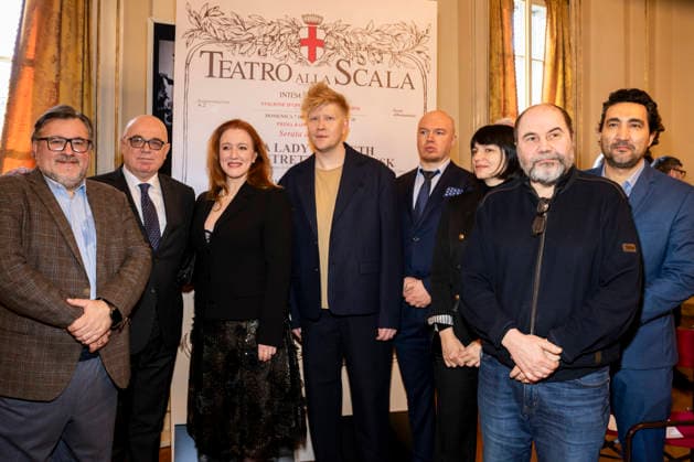 Premiere At La Scala -Lady Macbeth Of The Mtsensk District- Press Conference La Scala Theatre - Milan, Italy Yevgeny Akimov;Fortunato Ortombina;Sara Jakubiak;Vasily Barkhatov;Alexander Roslavets;Zinovy Margolin;Najmiddin Mavlyanov Premiere At La Scala -Lady Macbeth Of The Mtsensk District- Press Conference La Scala Theatre - Milan, Italy 26th November 2025  Copyright: xALFONSOxCATALANO SGPITALIAx