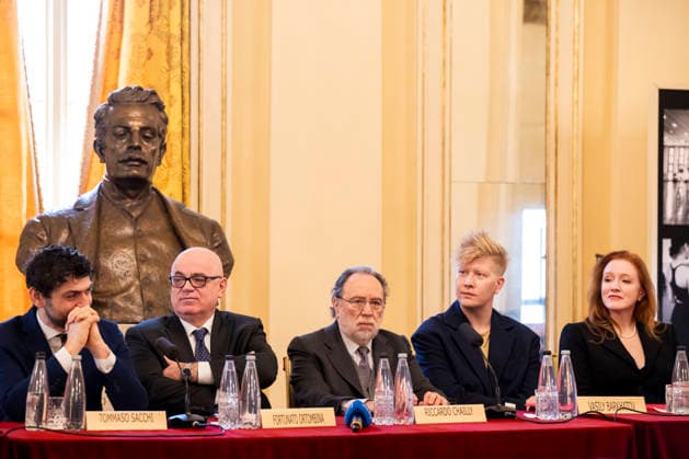 Premiere At La Scala -Lady Macbeth Of The Mtsensk District- Press Conference La Scala Theatre - Milan, Italy Tommaso Sacchi;Fortunato Ortombina;Riccardo Chailly;Vasily Barkhatov;Sara Jakubiak Premiere At La Scala -Lady Macbeth Of The Mtsensk District- Press Conference La Scala Theatre - Milan, Italy 26th November 2025  Copyright: xALFONSOxCATALANO SGPITALIAx