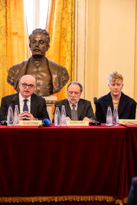 Premiere At La Scala -Lady Macbeth Of The Mtsensk District- Press Conference La Scala Theatre - Milan, Italy Fortunato Ortombina;Riccardo Chailly;Vasily Barkhatov Premiere At La Scala -Lady Macbeth Of The Mtsensk District- Press Conference La Scala Theatre - Milan, Italy 26th November 2025  Copyright: xALFONSOxCATALANO SGPITALIAx
