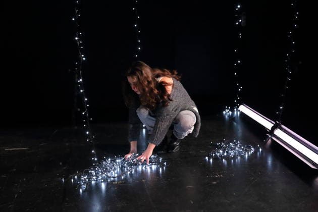 Aysima Ergün during the photo rehearsal for Die Allerletzten at the Maxim Gorki Theater in Berlin, Studio, 26 November 2025 Play and direction Marco Damghani Stage Hugo Gretler Costumes Ragna Fiona Rabea Hemmersbach Premiere is on 28 November 2025 Maxim Gorki Theater Berlin Die Allerletzten