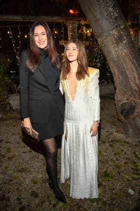 Berlin abb Janina Lin Otto and Gloria Sophie Burkandt as guests at the Magical Christmas Ball by LeGer by Lena Gercke at Claerchens Ballhaus Berlin on 26 11 2025 Berlin Germany