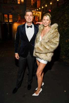 Berlin abb Lena Gercke Model hostess with boyfriend Dustin Schöne Schoene at the Magical Christmas Ball of LeGer by Lena Gercke at Claerchens Ballhaus Berlin on 26 11 2025 Berlin Germany