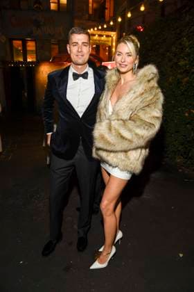 Berlin abb Lena Gercke Model hostess with boyfriend Dustin Schöne Schoene at the Magical Christmas Ball of LeGer by Lena Gercke at Claerchens Ballhaus Berlin on 26 11 2025 Berlin Germany