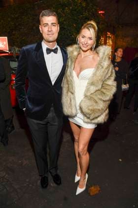 Berlin abb Lena Gercke Model hostess with boyfriend Dustin Schöne Schoene at the Magical Christmas Ball of LeGer by Lena Gercke at Claerchens Ballhaus Berlin on 26 11 2025 Berlin Germany