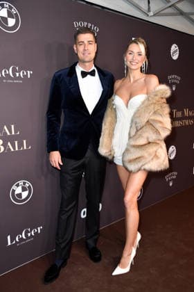 Dustin Schöne and Lena Gercke at the Magical Christmas Ball by LeGer by Lena Gercke at Clärchens Ballhaus in Berlin 26 11 2025