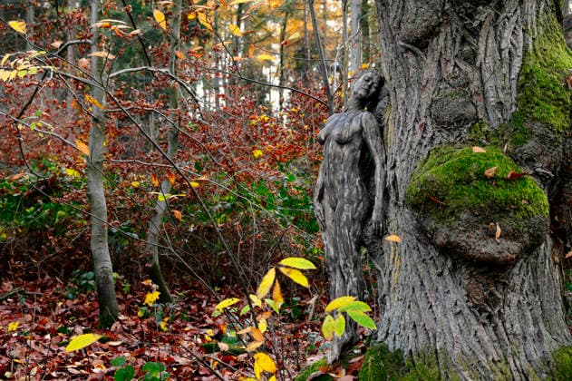 Nature Art Autumn bodypainting and photo shoot with model Tatjana Heinz in the Klütwald Hameln, 26 11 2025 Bodyart artist Jörg Düsterwald Foto:xT.xSkupinx xFuturexImagex herbst_5105