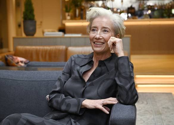 Actress Emma Thompson poses in Helsinki, Finland, on November 27, 2025. Thompson stars the action thriller Dead of Winter which was filmed in the Koli region in North Karelia, Finland. Helsinki Finland  Copyright: xMarkkuxUlanderx LKLAPM20251127114340G505