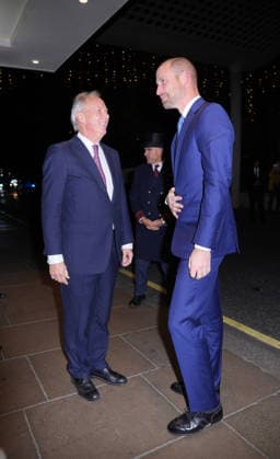 Tusk Conservation Awards The Prince of Wales is greeted by Tusk founder Charlie Mayhew as he arrives for the Tusk Conservation Awards at The Savoy Hotel in central London. Picture date: Wednesday November 26, 2025., Credit:Avalon.red Avalon UK, London  Copyright: xAvalon.redx xAvalonx 1054940054