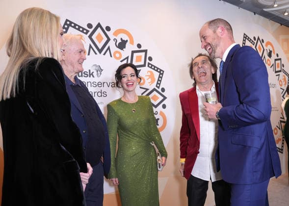 Tusk Conservation Awards The Prince of Wales speaks to John and Jennifer Cleese as he arrives for the Tusk Conservation Awards at The Savoy Hotel in central London. Picture date: Wednesday November 26, 2025., Credit:Avalon.red Avalon UK, London  Copyright: xAvalon.redx xAvalonx 1054940093