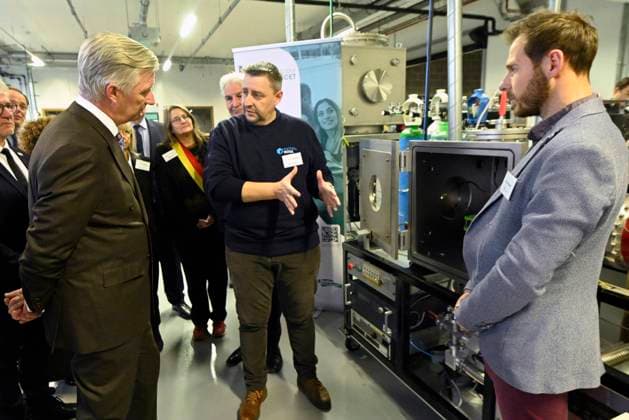 King Philippe visits the Materia Nova Research Centre in Mons MONS, BELGIUM - NOVEMBER 27 : King Philippe visits the Materia Nova Research Centre in Mons (an accelerator of responsible innovation that facilitates technology transfer between fundamental research and industry to promote energy transition and the deployment of the circular economy) on November 27, 2025 in Mons, Belgium, 27 11 2025 Mons Belgium  Copyright: xDidierxLebrunx