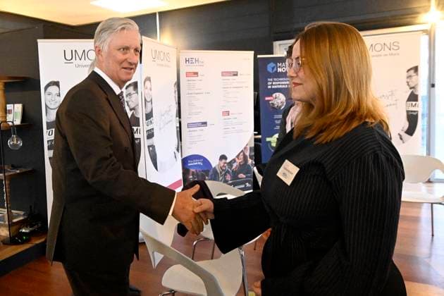 King Philippe visits the Materia Nova Research Centre in Mons MONS, BELGIUM - NOVEMBER 27 : King Philippe visits the Materia Nova Research Centre in Mons (an accelerator of responsible innovation that facilitates technology transfer between fundamental research and industry to promote energy transition and the deployment of the circular economy) on November 27, 2025 in Mons, Belgium, 27 11 2025 Mons Belgium  Copyright: xDidierxLebrunx