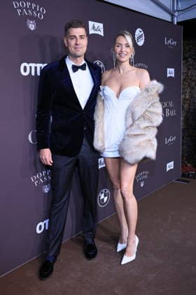 26 11 2025, Dustin Schöne and Lena Gercke as guests at the Magical Christmas Ball by LeGer by Lena Gercke, Clärchens Ballhaus, Berlin, Berlin