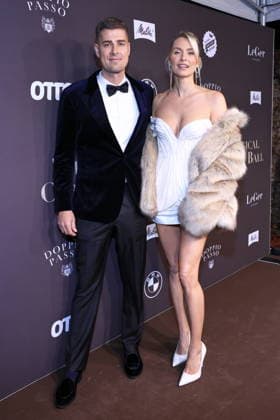 26 11 2025, Dustin Schöne and Lena Gercke as guests at the Magical Christmas Ball by LeGer by Lena Gercke, Clärchens Ballhaus, Berlin, Berlin