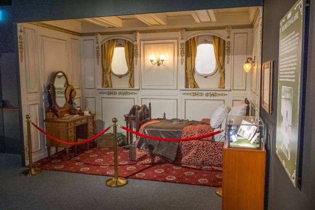 The exhibition Titanic An Immersive Voyage opens its doors in Leipzig on November 28 Original artifacts from the RMS Titanic and its sister ship Olympic as well as elaborately staged film props from James Camerons Titanic are on display Highlights include a rare deck chair from the promenade deck of the Titanic ocean liner that crashed in 1912 E