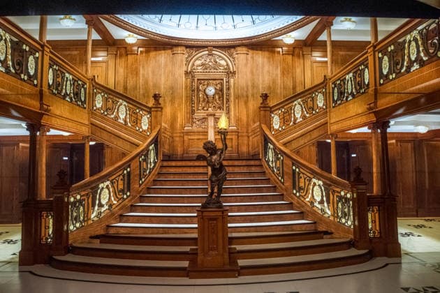 The exhibition Titanic An Immersive Voyage opens its doors in Leipzig on November 28 Original artifacts from the RMS Titanic and its sister ship Olympic as well as elaborately staged film props from James Camerons Titanic are on display Highlights include a rare deck chair from the promenade deck of the Titanic ocean liner that crashed in 1912 E
