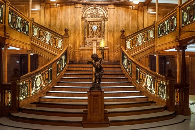 The exhibition Titanic An Immersive Voyage opens its doors in Leipzig on November 28 Original artifacts from the RMS Titanic and its sister ship Olympic as well as elaborately staged film props from James Camerons Titanic are on display Highlights include a rare deck chair from the promenade deck of the Titanic ocean liner that crashed in 1912 E