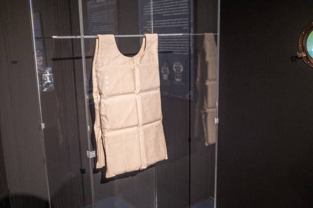 The exhibition Titanic An Immersive Voyage opens its doors in Leipzig on November 28 Original artifacts from the RMS Titanic and its sister ship Olympic as well as elaborately staged film props from James Camerons Titanic are on display Highlights include a rare deck chair from the promenade deck of the Titanic ocean liner that crashed in 1912 E