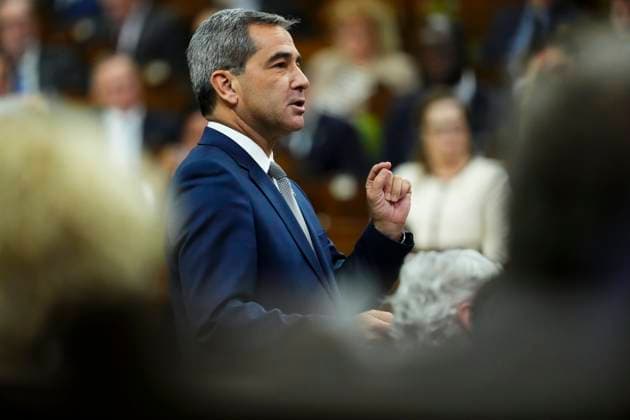 November 27, 2025, Ottawa, On, Canada: Conservative MP Pierre Paul-Hus asks a question during question period in the House of Commons on Parliament Hill in Ottawa on Thursday, Nov. 27, 2025. Ottawa Canada  - ZUMAc35_ 20251127_zaf_c35_082 Copyright: xSeanxKilpatrickx