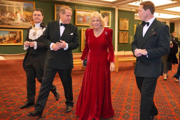 Britain Royals Queen Camilla, Colonel-in-Chief The Rifles and Royal Colonel 4th Battalion The Ranger Regiment, attends the Biennial RIFLES Awards Dinner, in London, Thursday, Nov. 27, 2025., Credit:Kin Cheung Avalon GBR, London  Copyright: xKinxCheungx xAvalonx 1055039178