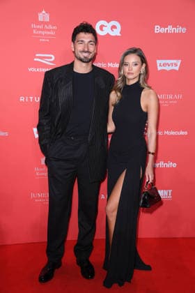 Mats Hummels with girlfriend Nicola Cavanis GQ MEN OF THE YEAR AWARDS 2025 at the Metropol in Berlin on 27 11 2025
