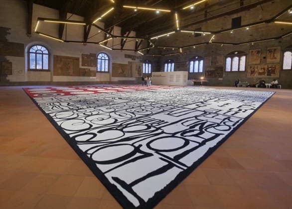 Matt Mullican s largest work, exhibited at the Palazzo della Ragione in Bergamo Alta, is a symbolic system composed of signs, diagrams, pictograms, and symbols.  Copyright: xLucaxPontix xipa-agency.netx xLucaxPonti Ipaxagencyx IPA_Agency_IPA68468037