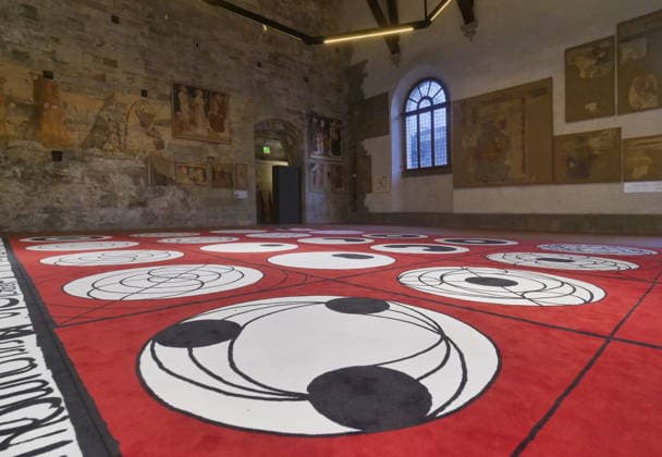 Matt Mullican s largest work, exhibited at the Palazzo della Ragione in Bergamo Alta, is a symbolic system composed of signs, diagrams, pictograms, and symbols.  Copyright: xLucaxPontix xipa-agency.netx xLucaxPonti Ipaxagencyx IPA_Agency_IPA68468050