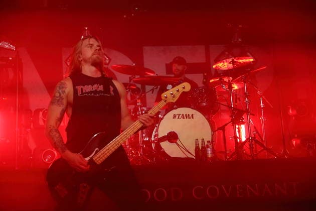 Filip Brandelius and Gabriel Hellmark, from left, from the band Adept at a concert at the Astra Kulturhaus in Berlin, November 27, 2025 Adept concert Berlin