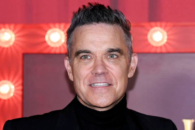Robbie Williams at the premiere of the Sky film Tinsel Town The Wonder of Stoneford at Vue Cinema West End London, 27 11 2025 Foto:xS.xVasx xFuturexImagex tinsel_5170