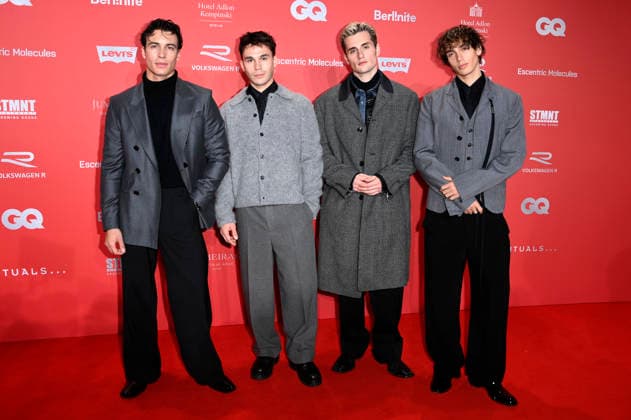 Tim Schaecker, Julien Brown, Luis Freitag and Bene Schulz from the Elevator Boys at the 27th GQ Men of the Year Awards 2025 at Metropol Berlin, 27 11 2025 Foto:xN.xKubelkax xFuturexImagex gq_berlin_5205