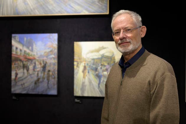 Kerdalo French artist Laurent Parcelier, born 1962 in Chamalieres at the Artistalk in the gallery Cavatina Art Concept, Munich on 27 11 2025