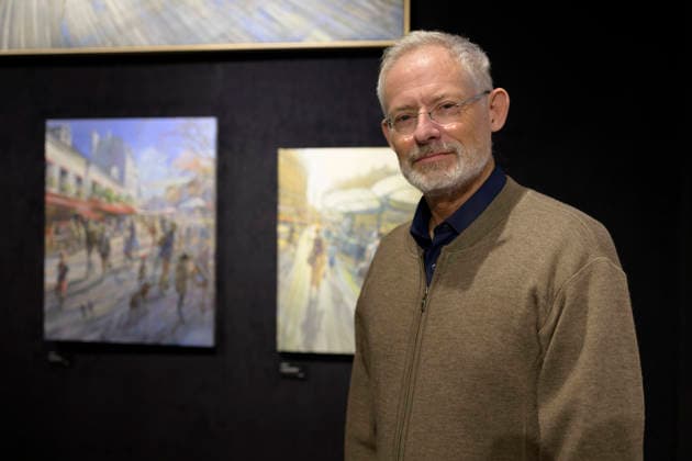 Kerdalo French artist Laurent Parcelier, born 1962 in Chamalieres at the Artistalk in the gallery Cavatina Art Concept, Munich on 27 11 2025