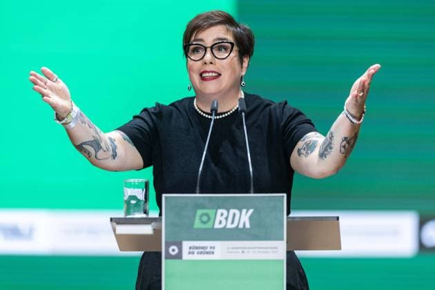 51. Bundesdelegiertenkonferenz von Bündnis 90 Die Grünen am 28.11.2025 in der Messe Hannover Susan Sziborra-Seidlitz ( Spitzenkandidatin Landtagswahl Sachsen-Anhalt Bündnis 90 Die Grünen ) xJRx