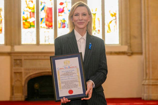 Cate Blanchett Receives Freedom of the City of London - UK Australian and American Academy Award winning actress, Cate Blanchett receives the Freedom of the City of London in recognition of her outstanding contribution to drama, and campaigning work on humanitarian and global environmental issues on November 28, 2025 at Guildhall in London, England, UK. Photo by Ray Tang ABACAPRESS.COM London England United Kingdom  Copyright: xRayxTang ABACAx