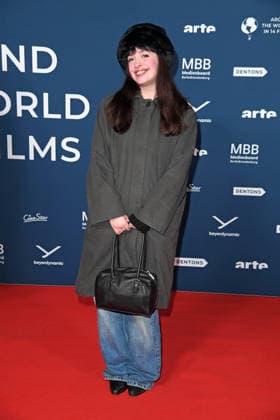 Nellie Thalbach at the festival opening of AROUND THE WORLD IN 14 FILMS at the cinema in the Kulturbrauerei in Berlin on 28 11 2025