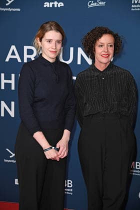 Katharina Stark, Maria Schrader at the festival opening of AROUND THE WORLD IN 14 FILMS at the cinema in the Kulturbrauerei in Berlin on 28 11 2025
