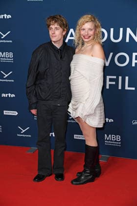 Louis Hofmann, Luisa Celine Gaffron at the festival opening of AROUND THE WORLD IN 14 FILMS at the cinema in the Kulturbrauerei in Berlin on 28 11 2025