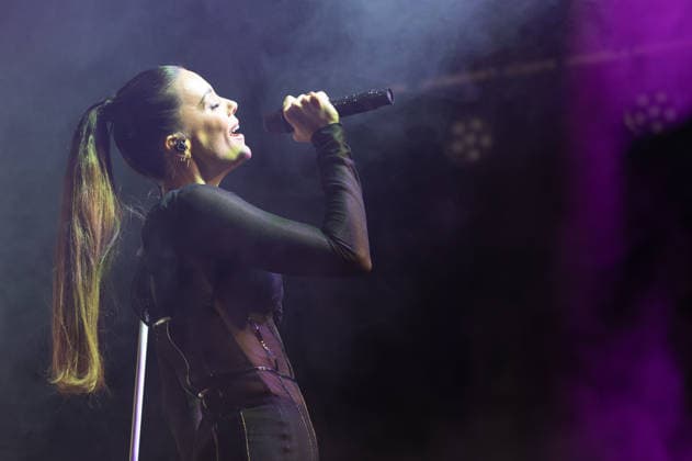 November 28, 2025, Madrid, Spain: Singer Lorena Gomez performs during the live presentation of her EP ERA at the Galileo Hall in Madrid. Madrid Spain - ZUMAs197 20251128_aaa_s197_158 Copyright: xAtilanoxGarciax
