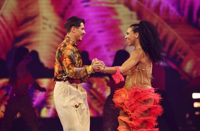 Let s Dance Live Tour 2025 in Erfurt EDITORIAL USE ONLY FOR EDITORIAL USE 28 11 2025, Erfurt, Messehalle, Let™s Dance The Original Live Tour 2025 in the picture Marie Mouroum and Alexandru Ionel