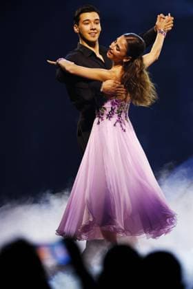 Let s Dance Live Tour 2025 in Erfurt EDITORIAL USE ONLY FOR EDITORIAL USE 28 11 2025, Erfurt, Messehalle, Let™s Dance The Original Live Tour 2025 in the picture Diego Pooth and Ekaterina Leonova