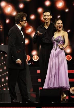 Let s Dance Live Tour 2025 in Erfurt EDITORIAL USE ONLY FOR EDITORIAL USE 28 11 2025, Erfurt, Messehalle, Let™s Dance Das Original Live Tour 2025 in the picture Presenter Daniel Hartwich, Diego Pooth and Ekaterina Leonova