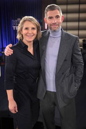 Susan Link and Micky Beisenherz at the recording of the WDR talk show Kölner Treff in WDR Studio BS 3 Cologne, 28 11 2025 Foto:xR.xSchmiegeltx xFuturexImagex koelner_treff2811_5107