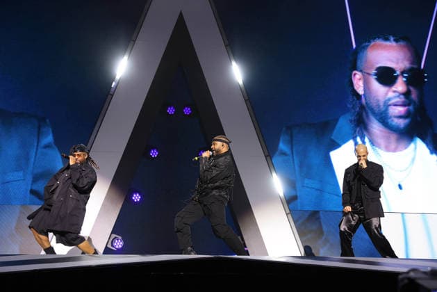 JLS bring their The Club Is Alive: 2025 Hits Tour to the O2 arena London United Kingdom Friday 28 November 2025. JB Gill, Oritse Williams ,Marvin Humes of JLS performing on their The Club Is Alive: 2025 Hits Tour at the O2 arena London, United Kingdon on Friday 28 November 2025., Credit:Ray Hill Avalon  Copyright: xRayxHillx xAvalonx 1055274379