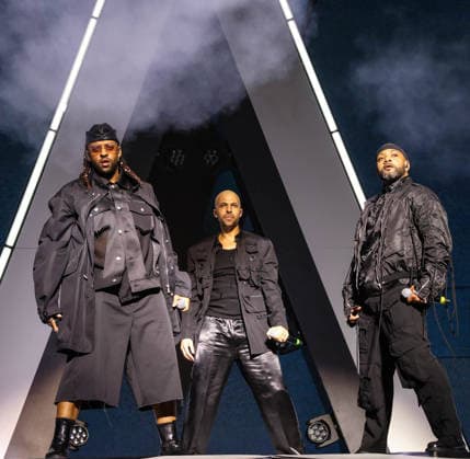 JLS bring their The Club Is Alive: 2025 Hits Tour to the O2 arena London United Kingdom Friday 28 November 2025. Oritse Williams , Marvin Humes JB Gill (Jonathan Benjamin Gill) of JLS performing on their The Club Is Alive: 2025 Hits Tour at the O2 arena London, United Kingdon on Friday 28 November 2025., Credit:Ray Hill Avalon  Copyright: xRayxHillx xAvalonx 1055274394