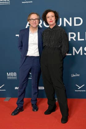 Bernhard Karl and Maria Schrader at the festival opening and the premiere of the feature film Sentimental Value at the 20 World Cinema Festival Around the World in 14 Films at the cinema in theKulturBrauerei Berlin, 28 11 2025 Foto:xM.xBehrensx xFuturexImagex world_5148