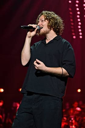 Night of the Proms 2025 Singer Michael Schulte during a performance at the Night of the Proms 2025 on 28 11 2025 in the SAP Arena Mannheim 20251128MWI099714