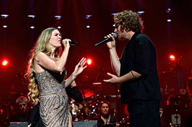 Night of the Proms 2025 Singer Joss Stone and singer Michael Schulte during a performance at the Night of the Proms 2025 on 28 11 2025 at the SAP Arena Mannheim 20251128MWI099762